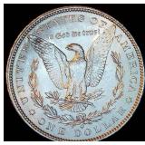 Uncirculated 1900-O Morgan Silver Dollar, Reverse Die Break, Muted Luster