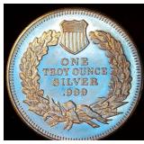 1oz 999 Seated Liberty Design Silver Round