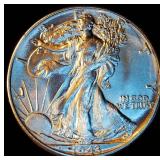 Uncirculated 1943 Walking Liberty Half Dollar, Blazing Mint Luster, Original Bank Roll