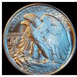 Uncirculated 1943 Walking Liberty Half Dollar, Blazing Mint Luster, Original Bank Roll