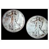1918-P and 1918-S Walking Liberty Half Dollars