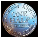 Half Oz .999 Sunshine Minting Silver Round