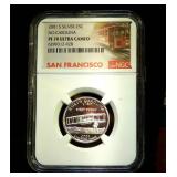 PF70 Ultra Cam 2001-S No. Carolina 90% Proof Silver Quarter, 2nd Lowest Mintage in Series