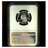 PF70 Ultra Cam 2001-S No. Carolina 90% Proof Silver Quarter, 2nd Lowest Mintage in Series