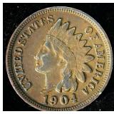 VF+/XF 1904 Indian Head Penny