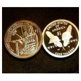(2) Proof Sacajawea Dollars, Better Dates, 2014-S "Hospitality" & 2016-S "Code Talkers"