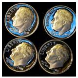 (4) 90% Proof Roosevelt Dimes
