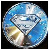2016 Canada 1oz .9999 Silver $5 DC Comics Superman Edition Coin, details