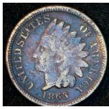 1863 Indian Head Penny, Slightly Better Date