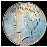 AU/AU+ 1922 Peace Silver Dollar, Original Surfaces