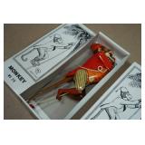 *2* Vintage Look Tin Litho Climbing Monkeys