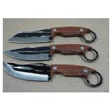 Set of 3 Rolled Steel Knives