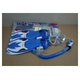 Cressi Blulove Kids Snorkel Set - Fin Size L/XL