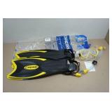 Cressi Adult Rondine Palau Fin Snorkel Set - Fin Size S/M