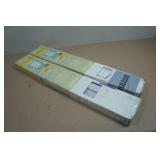 Two Sets of Cordless 1" Vinyl Mini Blinds - Pearl White - 25"x64"