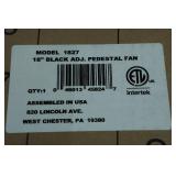 18" Black Pedestal Fan