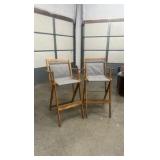 Wooden directors 2 chairs