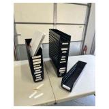 Uline 4x4x18” black plastic bins (lot 25)