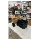 New Uline 11x4x4” stackable  black plastic bins (lot 12)