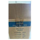 New Uline 2 3/4x 12x 4” black plastic bins (lot 36)