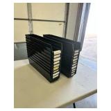 Uline 4x4x18” black plastic bins (lot 20)