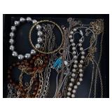 Assorted Costume Jewelry Collection: Beaded Necklaces, Pearl Bracelets & Pendants