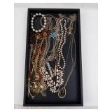 Assorted Costume Jewelry Collection: Beaded Necklaces, Pearl Bracelets & Pendants