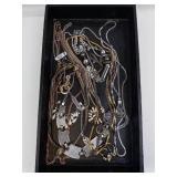 Assorted Metal Necklaces - Silver & Gold Tone Chains with Beads & Pendants