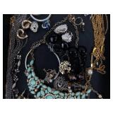 Costume Jewelry Assortment - Mixed Necklaces, Bracelets, Rings & Earrings