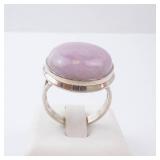 Pink Kunzite Ring - Sterling Silver. Size 7.75-8.