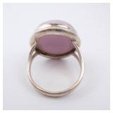 Pink Kunzite Ring - Sterling Silver. Size 7.75-8.