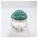 Amazonite Teardrop Ring - Sterling Silver 925