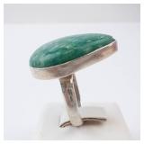 Amazonite Teardrop Ring - Sterling Silver 925