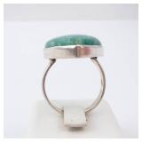 Amazonite Teardrop Ring - Sterling Silver 925