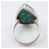 Amazonite Teardrop Ring - Sterling Silver 925