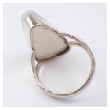 Druzy Crystal Sterling Silver Ring - Size 6