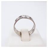 Sterling Silver Heart Band Ring - Size 6