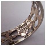 Sterling Silver Heart Band Ring - Size 6