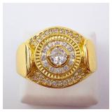 Gold Tone CZ Men
