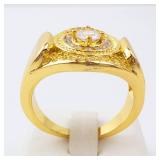 Gold Tone CZ Men