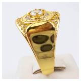 Gold Tone CZ Men
