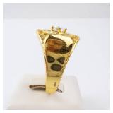 Gold Tone CZ Men