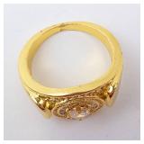 Gold Tone CZ Men