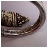 Towle Sterling Spoon Ring 1970 14K Gold Accent Size 7.5