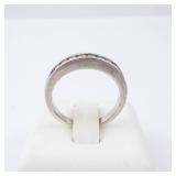 CZ Channel Set Sterling Silver Ring - Size 6