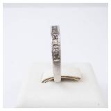 CZ Channel Set Sterling Silver Ring - Size 6