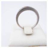 CZ Channel Set Sterling Silver Ring - Size 6