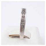 CZ Channel Set Sterling Silver Ring - Size 6