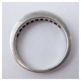 CZ Channel Set Sterling Silver Ring - Size 6