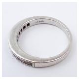 CZ Channel Set Sterling Silver Ring - Size 6